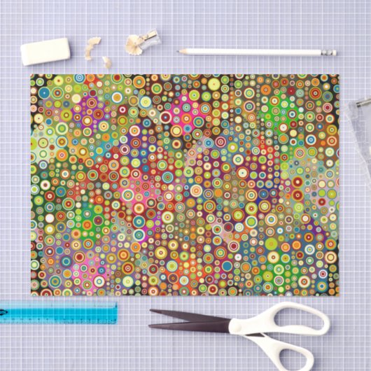 Bunte Retro Stellen + Ihre Idee Seidenpapier (Handwerk)