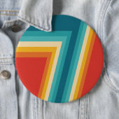 Bunte Retro Streifen -   70er, 80er Entwurf Button (Beispiel)