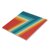 Bunte Retro Streifen -   70er, 80er Entwurf Fliese (Seite)