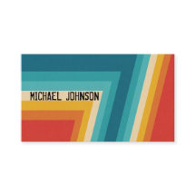 Bunte Retro Streifen - 70er, 80er Entwurf