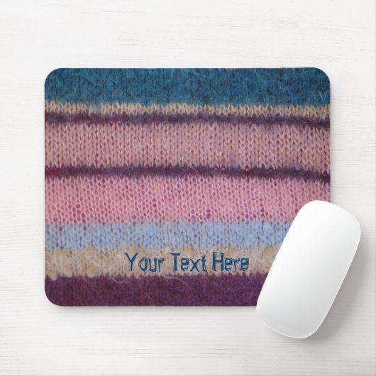 bunte Retro-Stripes aus Strickwaren aus Gewirken Mousepad (Mit Mouse)