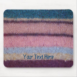 bunte Retro-Stripes aus Strickwaren aus Gewirken Mousepad