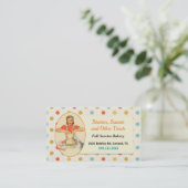 Bunte Retro Tupfen-Bäckerei-Visitenkarte Visitenkarte (Stehend Vorderseite)