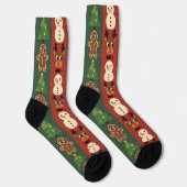 Bunte Retro-Weihnachts-Crew-Socken Socken (Rechts)