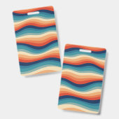 Bunte Retro-Wellen Vintage Ausweis (Vorder- & Rückseite)