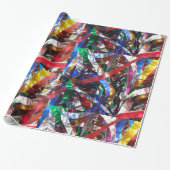 Bunte Ribbons Geschenkpapier (Ungerollt)