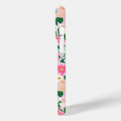 Bunte rosa Blumen-Garten-Monogramm Case-Mate iPhone Hülle (Rückseite / Links)