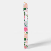 Bunte rosa Blumen-Garten-Monogramm Case-Mate iPhone Hülle (Rückseite / Links)