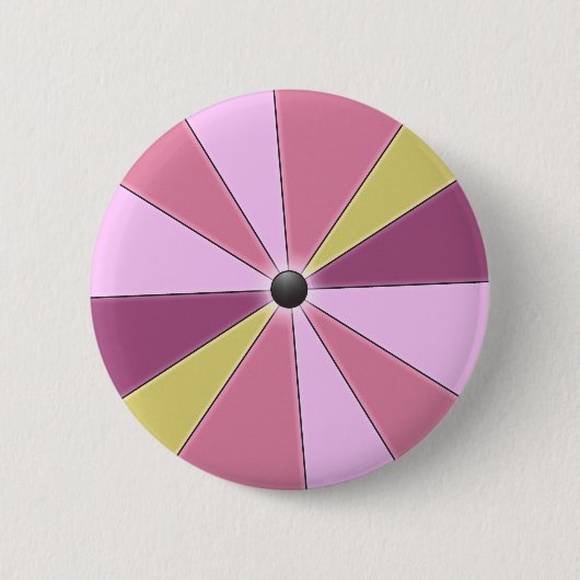 Bunte rosa Strahlen grafisch Button (Vorderseite)