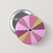 Bunte rosa Strahlen grafisch Button (Vorne & Hinten)