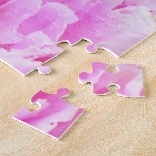 Bunte rosafarbene Peonies Botanische Blume Puzzle (Seite)