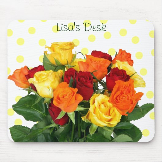 Bunte Rosen Mousepad (Vorne)