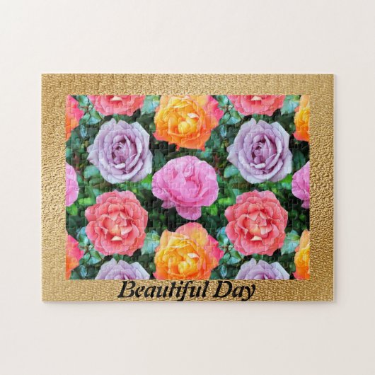 Bunte Rosen Puzzle (Horizontal)