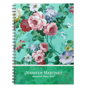 Bunte Rosen und Blumen 2 Notizblock