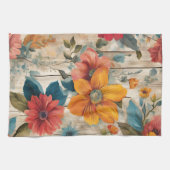 Bunte Rustikale Blumen Geschirrtuch (Horizontal)