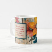 Bunte Rustikale Blumen Segen Tasse (Vorderseite Links)