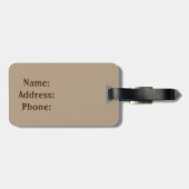 Bunte rustikale quadratischer Entwurf der Elche Gepäckanhänger (Rückseite horizontal)