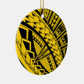 Bunte samoaische Tätowierungsmuster Keramikornament (Rechts)