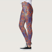Bunte Sandmuster-Leggings mit Blumenmuster Leggings (Links)