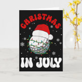 Bunte Santa-Hut-Lichter Lustiger Golf-Liebhaber We Karte (Gelbe Blume)