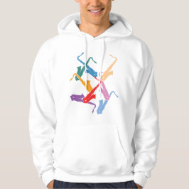 Bunte Saxophone Hoodie