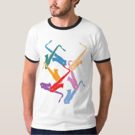 Bunte Saxophone T-Shirt