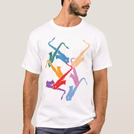 Bunte Saxophone T-Shirt