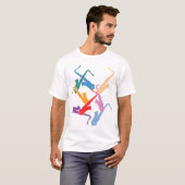 Bunte Saxophone T-Shirt (Vorne ganz)