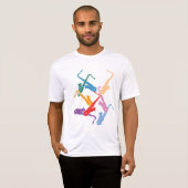 Bunte Saxophone T-Shirt (Vorne ganz)