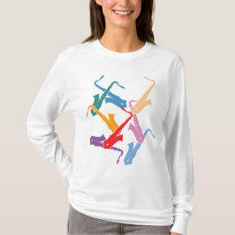 Bunte Saxophone T-Shirt