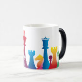 Bunte Schach-Tasse Verwandlungstasse (VorderseiteRechts)