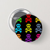 Bunte Schädel Button (Vorne & Hinten)