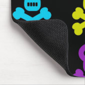 Bunte Schädel Mousepad (Ecke)