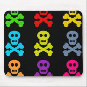 Bunte Schädel Mousepad (Vorne)