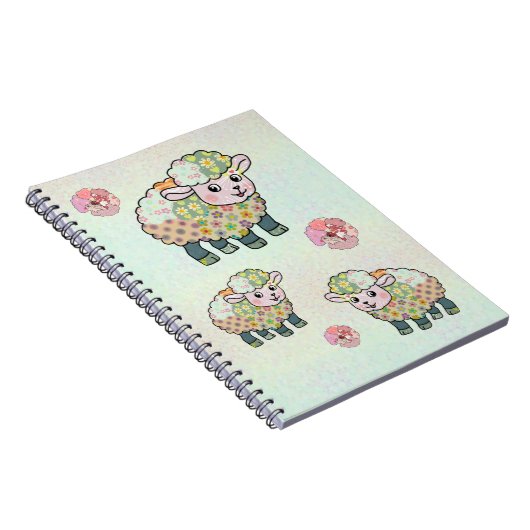 bunte Schafe Notizblock (Rechte Seite)