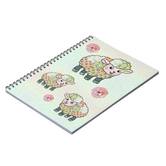 bunte Schafe Notizblock (Linke Seite)