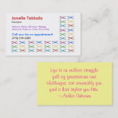 bunte Scheren, Hairstylist, Visitenkarte (Vorne/Hinten)