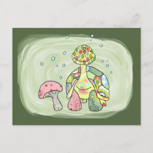 bunte Schildkröte Postkarte