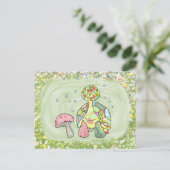 bunte Schildkröte Postkarte (Stehend Vorderseite)