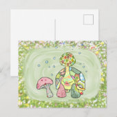 bunte Schildkröte Postkarte (Vorne/Hinten)