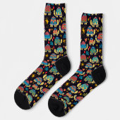 Bunte Schildkröten Socken (Linkes Detail)