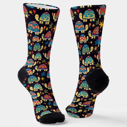 Bunte Schildkröten Socken (Gewinkelt)