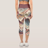 Bunte Schluchten Capri Leggings (Rückseite)