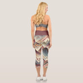 Bunte Schluchten Capri Leggings (Rückseite)