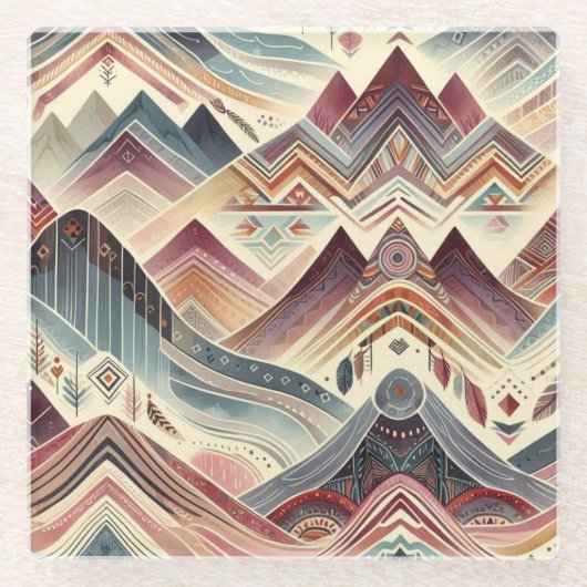 Bunte Schluchten Glasuntersetzer (Vorderseite)