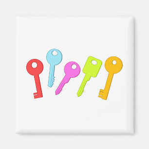 Bunte Schlüssel Magnet