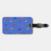 Bunte Schmetterlinge Gepäckanhänger (Rückseite horizontal)