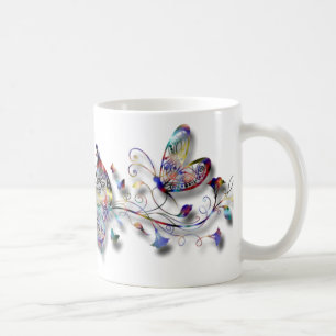 Bunte Schmetterlinge Kaffeetasse