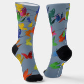 bunte Schmetterlinge Socken (Gewinkelt)