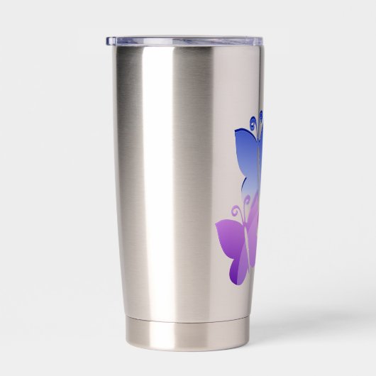 Bunte Schmetterlinge Thermobecher (Rechts)